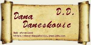 Dana Danesković vizit kartica